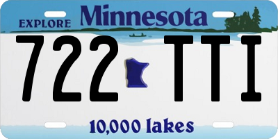 MN license plate 722TTI