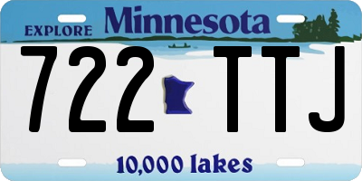 MN license plate 722TTJ