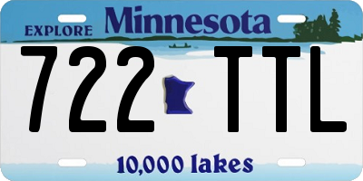 MN license plate 722TTL