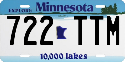 MN license plate 722TTM