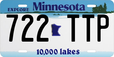 MN license plate 722TTP