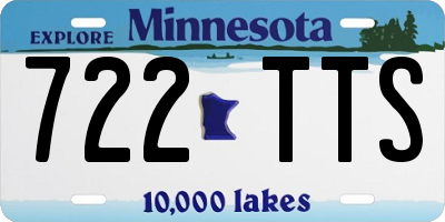 MN license plate 722TTS