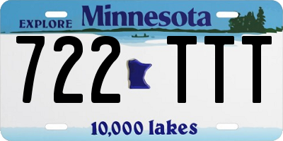 MN license plate 722TTT