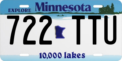 MN license plate 722TTU