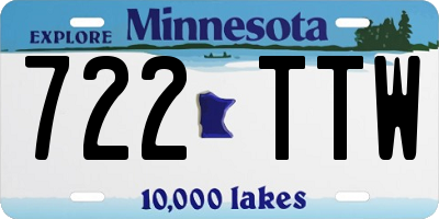 MN license plate 722TTW