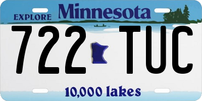 MN license plate 722TUC