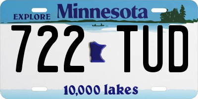 MN license plate 722TUD