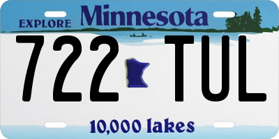 MN license plate 722TUL