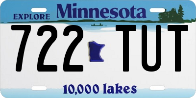 MN license plate 722TUT