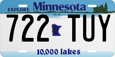 MN license plate 722TUY