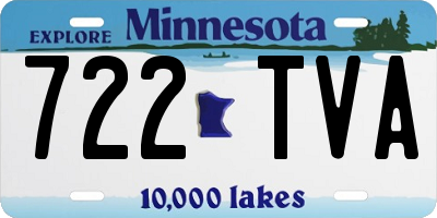 MN license plate 722TVA