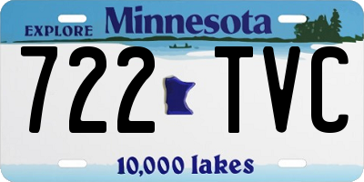 MN license plate 722TVC