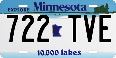 MN license plate 722TVE