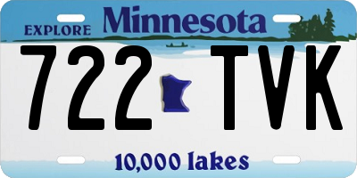 MN license plate 722TVK