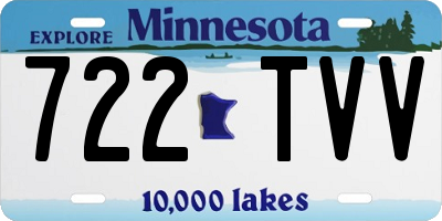 MN license plate 722TVV