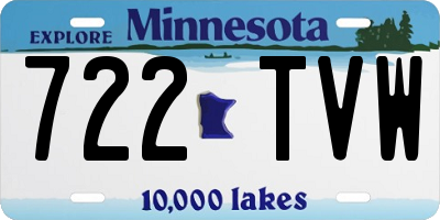 MN license plate 722TVW