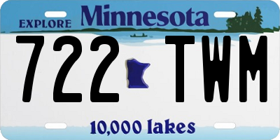 MN license plate 722TWM