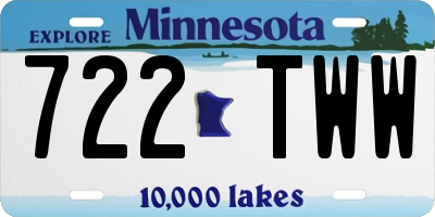MN license plate 722TWW
