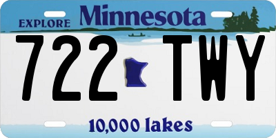 MN license plate 722TWY