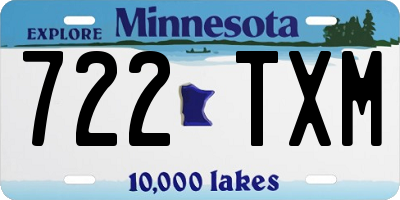 MN license plate 722TXM