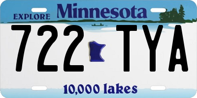 MN license plate 722TYA