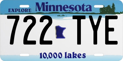 MN license plate 722TYE
