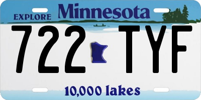 MN license plate 722TYF
