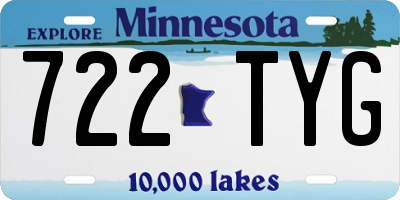MN license plate 722TYG