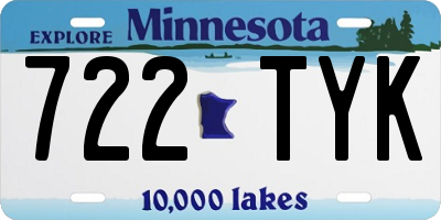 MN license plate 722TYK