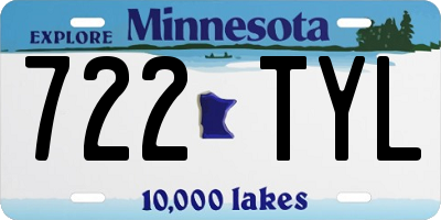 MN license plate 722TYL