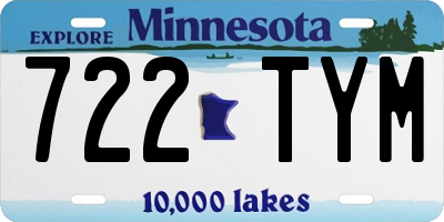 MN license plate 722TYM