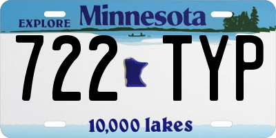 MN license plate 722TYP