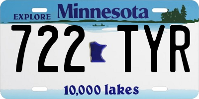 MN license plate 722TYR