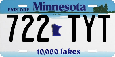 MN license plate 722TYT