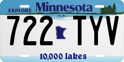 MN license plate 722TYV