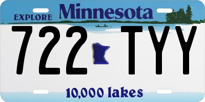 MN license plate 722TYY