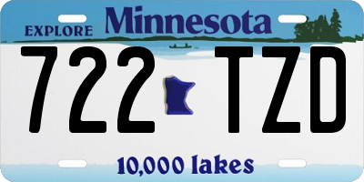 MN license plate 722TZD