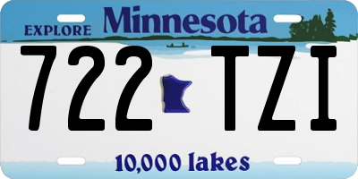 MN license plate 722TZI