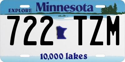 MN license plate 722TZM