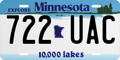MN license plate 722UAC