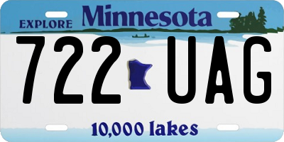 MN license plate 722UAG