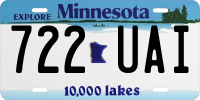 MN license plate 722UAI
