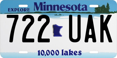 MN license plate 722UAK