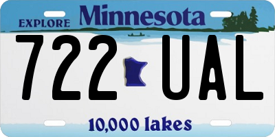 MN license plate 722UAL