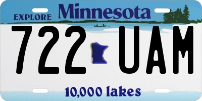 MN license plate 722UAM
