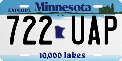 MN license plate 722UAP