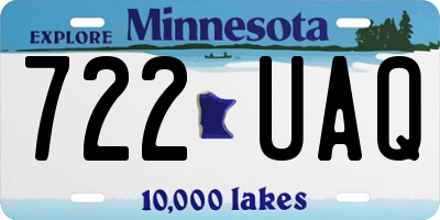MN license plate 722UAQ
