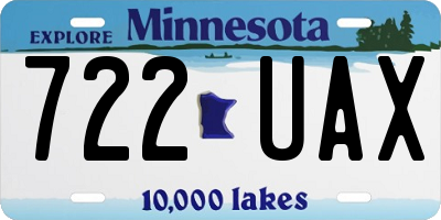 MN license plate 722UAX