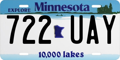 MN license plate 722UAY