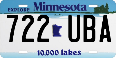 MN license plate 722UBA